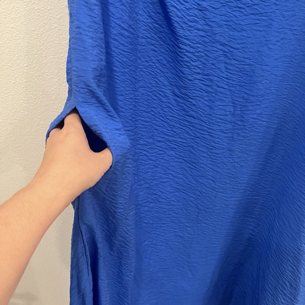 9 Seed Resort Dress One Size Taormina Dress Blue Summer Party Vacation Lagenlook - Picture 9 of 10